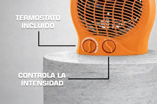 Caloventor Calefactor Con Termostato Kanji Kjh-ch103 2000w Color Naranja