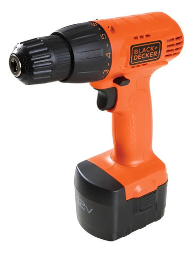 Taladro Atornillador Inalámbrico Black+ Decker Cd121k Con Maletín Batería 12v 50hz Color Naranja