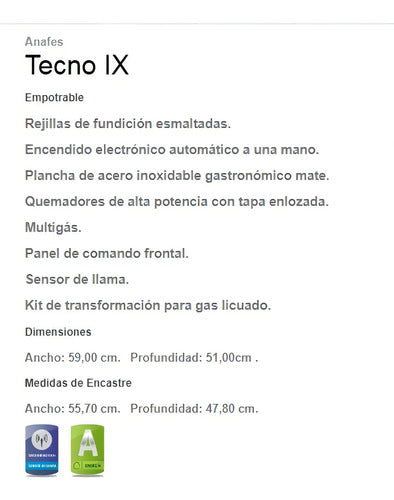 Anafe Con Alimentación A Gas Ormay Tecno Ix Plateado 4 Hornallas Acero