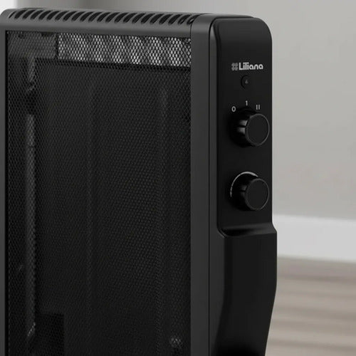 Panel Radiante De Mica Calefactor Liliana Cm705 1600w Negro