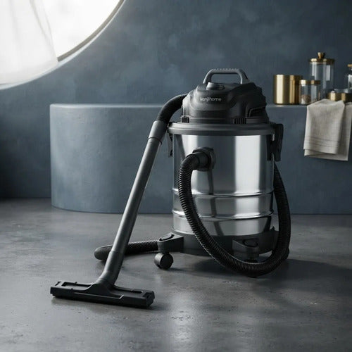 Aspiradora Kanji Kjh-vc20l004 Sopladora 3 En 1 Polvo Liquido Plateado