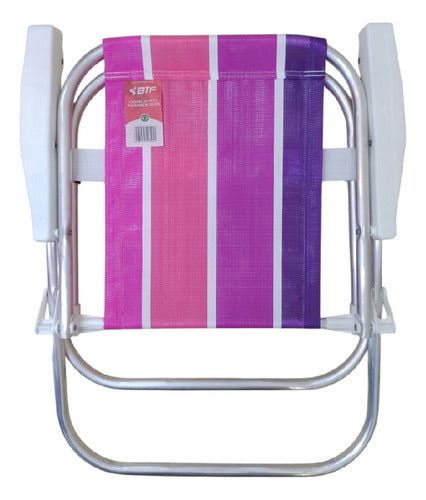 Sillon Bajo Aluminio Botafogo 1 Posicion Hasta 90kg Violeta Violeta