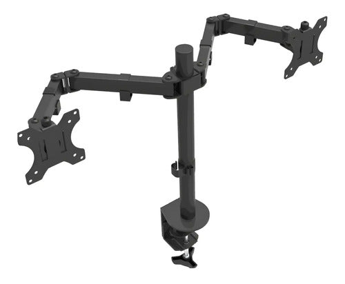 Soporte Escritorio Doble Brazo Con Base Onebox Lcd-23 Cta Color Negro