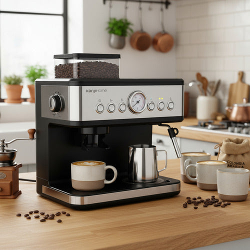 Cafetera Espresso Barista Kanji Kjh- Cfe1000sl 20 Bares Inox Acero