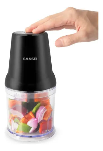 Picador De Alimentos Sansei Pi24b0sp Varilla Inoxidable 400w Negro