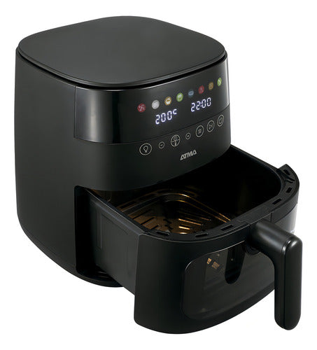 Freidora De Aire Sin Aceite Atma Fr246abp Digital 1750w 6l Negro