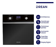 Horno Eléctrico Empotrar Drean Hedr601cn 60cm Conveccion Cs Negro