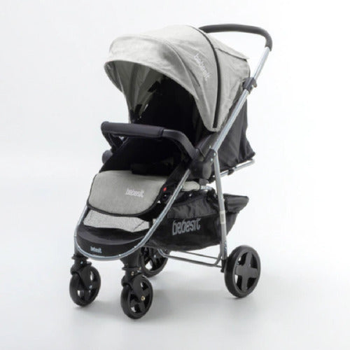 Cochecito Travel System Bebesit 1390ts-e Manillar Gris Claro Gris Claro