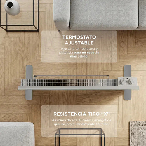 Convector Portatil Smartlife Vtm1000wpn Panel Vidrio Blanco