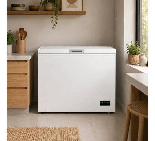 Freezer Horizontal Gafa De 200l Inverter Blanco Fghi202b-m