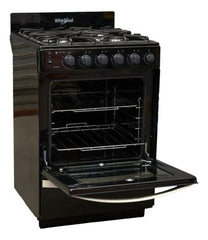 Cocina A Gas Whirlpool Wfn57di Negra Hierro 4 Hornallas 56cm Negro
