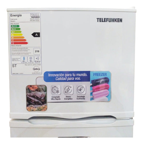 Heladera Telefunken Tfk-hd140 White 140 Litros R600a Clase A Blanco