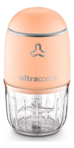Procesadora Ultracomb Pc-6802 200w 300ml 6 Cuchillas Acero Inox Bold De Vidrio