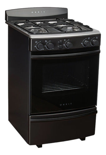 Cocina Multigas Orbis 958gp4m Negro 4 Hornallas Ctss