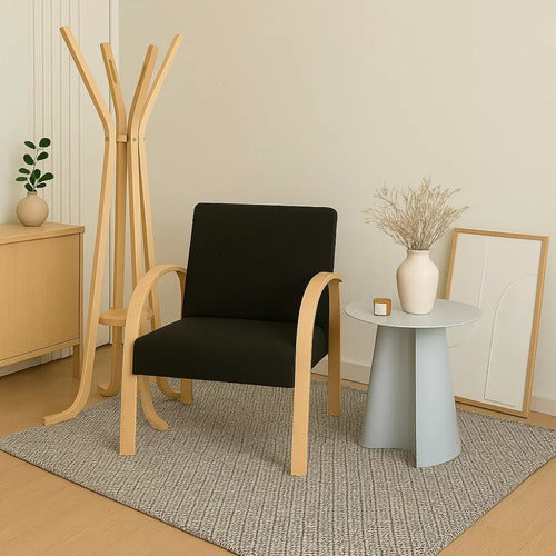 Combo Sillon De 1 Cuerpo Tm A5641 + Perchero Natural Tm Marrón Liso