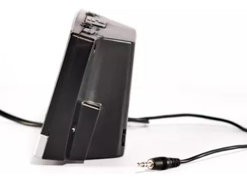 Radio Reloj Despertador Daewoo Di978 Fm Cargador Usb Negro