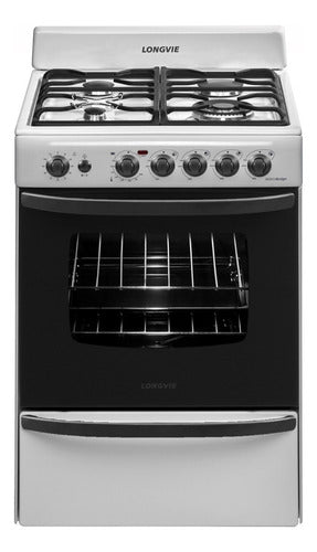 Cocina A Gas Longvie 19501b 56cm Blanco Encendido Una Mano