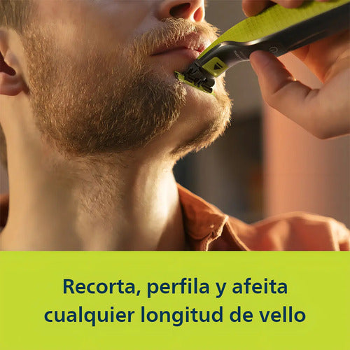 Afeitadora Philips Qp2724/10 Oneblade Recorta Modela Y Afeita Carga Usb Negro