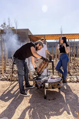 Parrilla Tromen Duomo 800 Enlozada Desmontable C/asador Cruz Negro