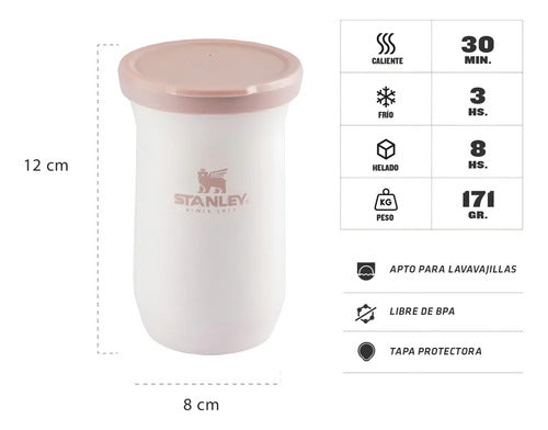 Mate Terere Clasico Stanley 200ml Color Rosa Pálido