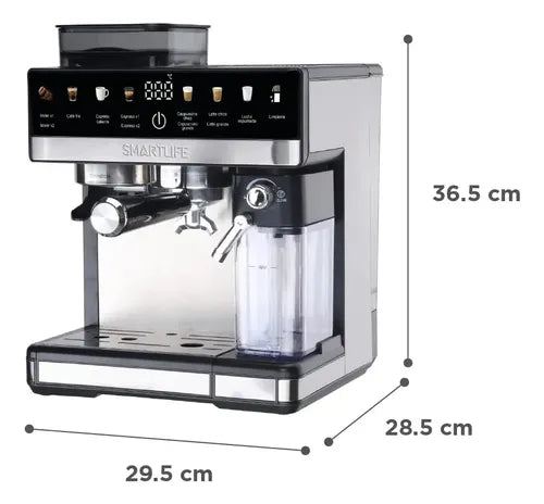 Cafetera Smartlife Expresso Digital Con Molinillo Ecgdm5750 Inox / Negro