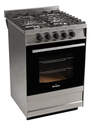 Cocina Semi Industrial Multigas Florencia 5818s Acero Inox Gris Oscuro