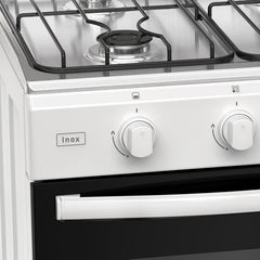 Cocina A Gas Ormay 4 Hornallas 91l Inox Blanca Color Blanco