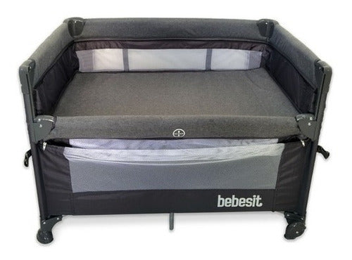 Practicuna Colecho Bebe Bebesit 2021 Gris Incluye Mosquitero Gris