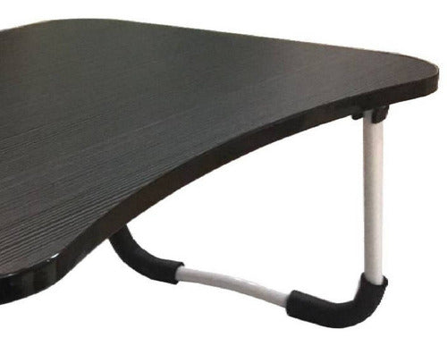 Mesa Bandeja Plegable Tm Desayuno Cama Madera Patas Abatibles Negra Negro