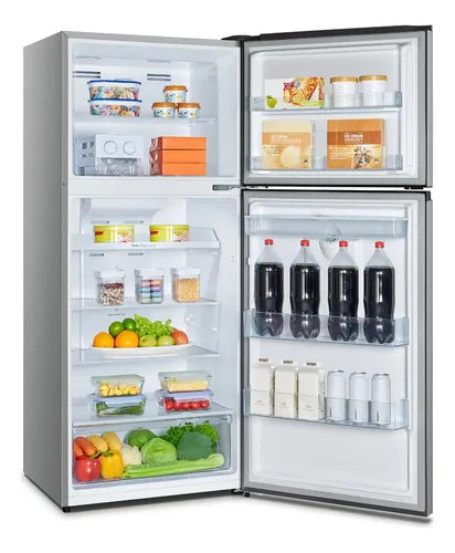 Heladera Inverter Hisense Con Freezer No Frost 379l Con Dispenser De Agua Gris