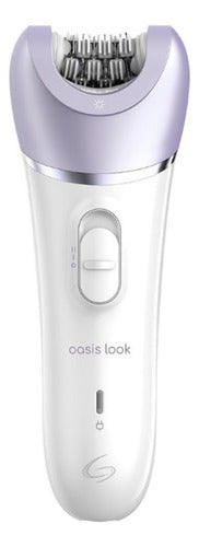 Depiladora Inalambrica Gama Oasis Look Usb 2v Humedo Seco Ct Color Blanco/violeta