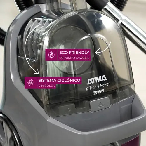 Aspiradora Ciclonica Atma 2000w X-treme Power As9021n Gris
