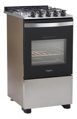 Cocina A Gas Whirlpool Wfo4nbr 4 Hornallas 49cm Acero Inox C - Gris