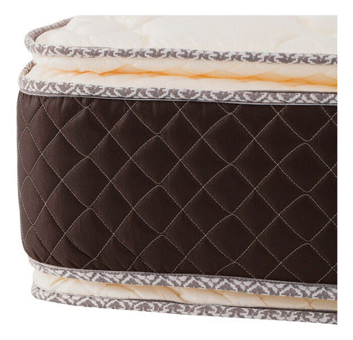 Colchón 2 Plazas De Espuma Cannon Espuma Exclusive Beige Y Marrón 140cm X 190cm X 29cm Con Doble Pillow Top