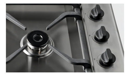 Florencia 6748i Anafe Empotrable Acero Inox Gas 4 Hornallas Color Acero Inoxidable