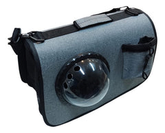 Bolso Para Mascotas Capsula Transportadora Burbuja Plastica - Gris