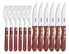 Juego De Cubiertos 12 Piezas Tramontina Polywood 21199/796 Marrón