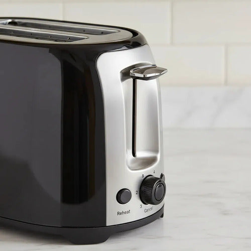 Tostadora Eléctrica Enova 750w 2 Posiciones Negra Negro