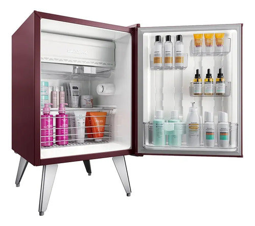 Heladera Whirlpool Retro Vino 76 Lts Marsala Vino