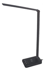 Lámpara Escritorio Led 69 Cm Usb Carga Inalámbrica Negro Tm 52 Led 5 Colores Blanco