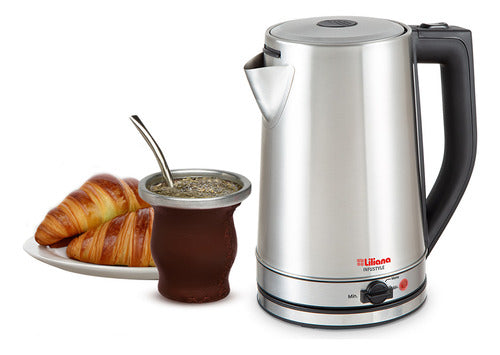 Pava Eléctrica Liliana Ap200 Infustyle 2000w 1,7lts Inox Cts Plateada
