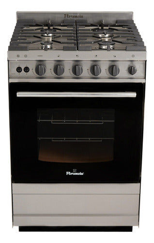 Cocina Florencia De 4 Hornallas 56 Cm Inox 5838s Acero Inox