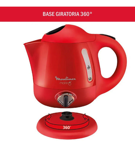 Jarra Pava Eléctrica Mate Moulinex 1 Litro Color Rojo 220vby297f58