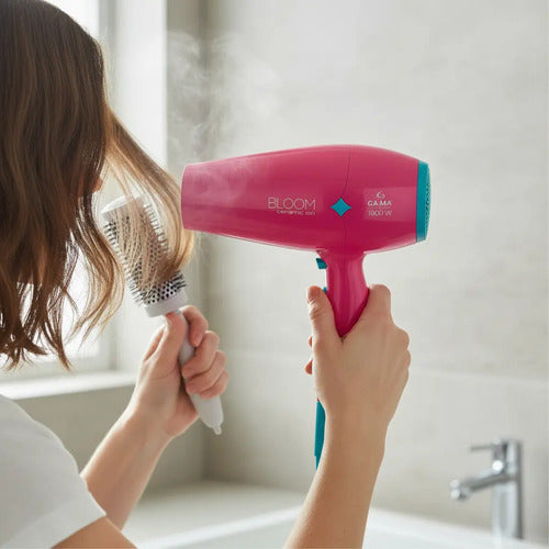Secador De Pelo Ga.ma Diamond Bloom Pink Cool Shot 2300w C Rosa