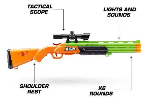 Escopeta Zuru Xshot Wild Adventure Luz Y Sonido 7967 Multicolor