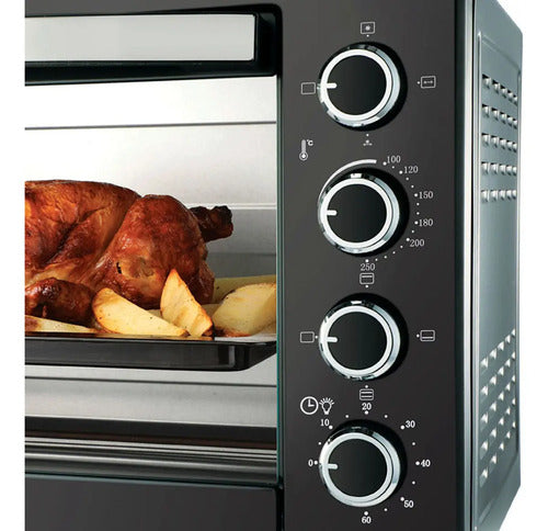 Horno Electrico Smartlife Conveccion Spiedo 70 Litros Color Negro