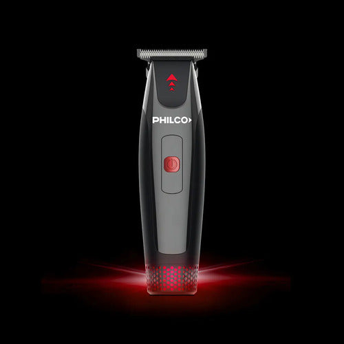 Máquina Corta Pelo Y Barba Philco Trimmer Profesional Inalámbrica Cuchilla T Cb7025pp Color Negro