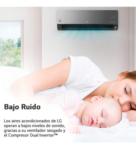Aire Acondicionado LG Artcool Inverter 4500f Thinq Wifi Negro