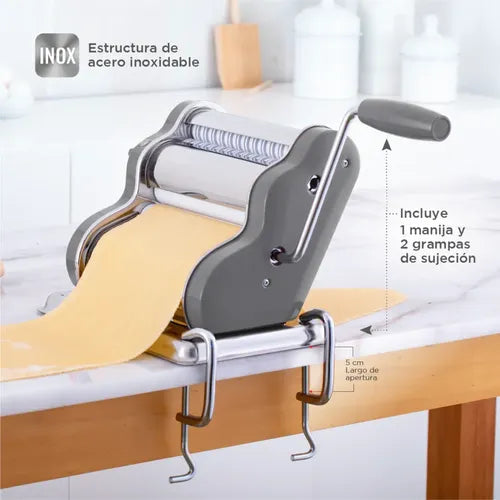 Máquina de Pasta Pastalinda Clásica 200 Gris Acero Inoxidable