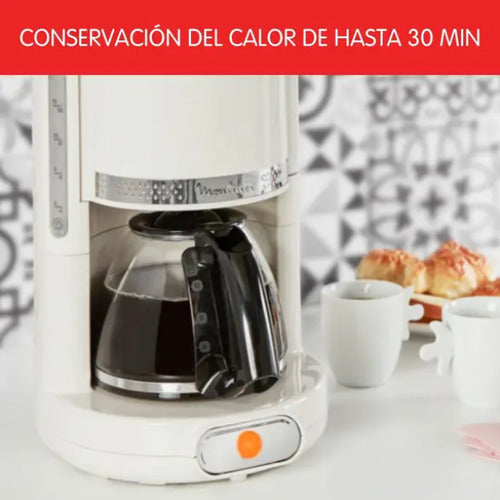 Cafetera De Filtro Moulinex Soleil Fg381a10 1,25l Color Marfil Blanco